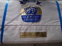 Grand drap métis fleur bleue