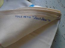 Grand drap métis fleur bleue