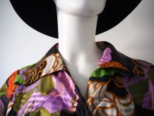 Longue robe en voile bohème folk hippie vintage 70's
