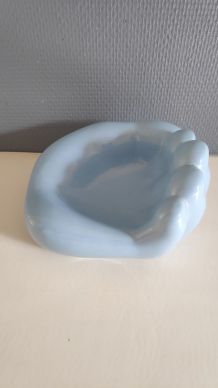 vide-poche main en céramique bleue clair