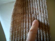 Echarpe marron  en laine tricoter à la main vintage