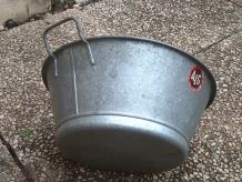 bassine  en  zinc  ALG  vintage