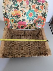 Panier en osier vintage 