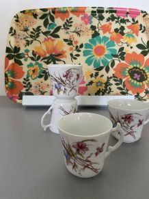 4tasses porcelaines vintage 