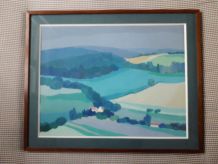 Tableau paysage de campagne de Pierre ROUX