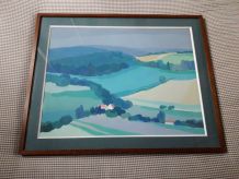 Tableau paysage de campagne de Pierre ROUX