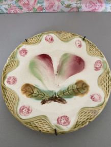 Assiette décorative vintage motif poire 