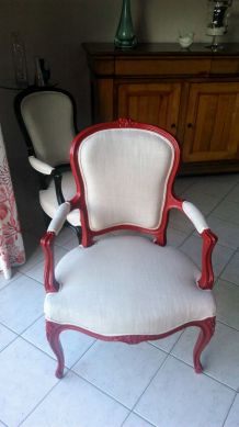Lot de 2 fauteuils refaits à neuf