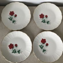 Série de 4 assiettes vintage