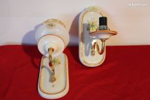 Paire appliques céramique années 80