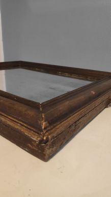 miroir ancien au mercure et cadre bois