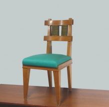 ENSEMBLE DE 6 CHAISES VINTAGES EN MERISIER 1950-1960