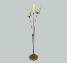 LAMPADAIRE VINTAGE EN LAITON 3 FEUX