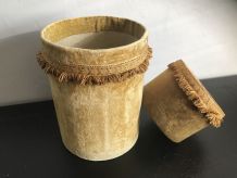 Corbeilles papier vintage en velours