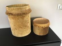 Corbeilles papier vintage en velours