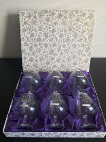 6 verres à cognac avec de l’étain