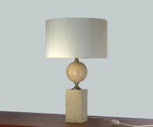 LAMPE BARBIER EN TRAVERTIN 1970