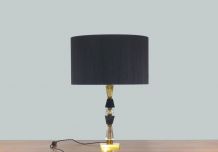 LAMPE HOLLYWOOD REGENCY EN CRISTAL VINTAGE