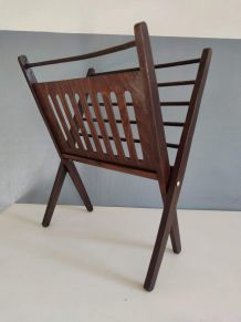 porte-revues vintage Braakman en hêtre des années 70