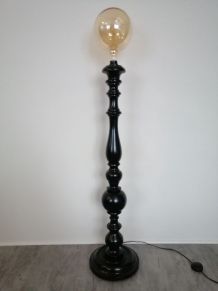 Lampe sur pied Noir + Grosse Ampoule  Vintage