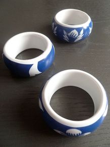 ronds de serviettes de table en porcelaine