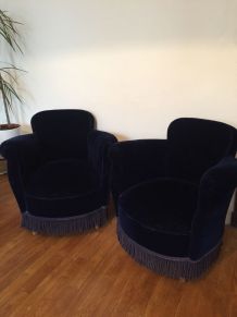Fauteuil Crapaud Bleu Nuit