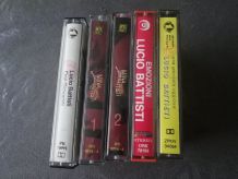 Lot de 5 cassettes italiennes - Battisti et Mina