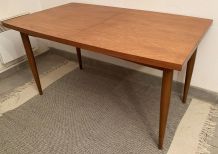  Table de salle à manger vintage danoise en chêne clair 1960