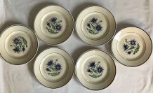 Série de 6 assiettes - en faience 