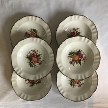 Série de 6 assiettes - en  faience