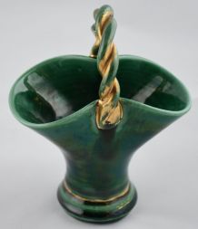 Panier vert en céramique de Louviers