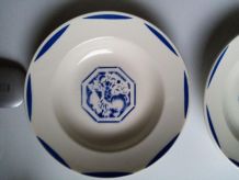 6 assiettes creuses Lunéville