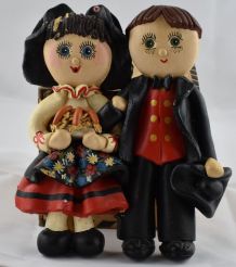  Couple alsacien en pâte à sel