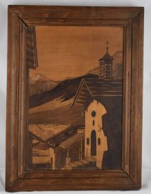 Marqueterie bois de Pralognan-la-Vanoise