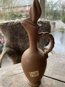 Vintage pichet et tasses à liqueur vieux grès 