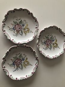 3 assiettes à dessert Vieux Martres