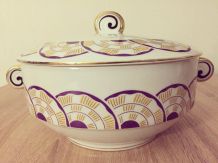 Soupière porcelaine Art Deco