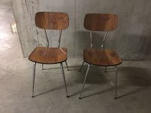 Paire de chaises en formica années 70