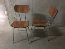 Paire de chaises en formica années 70