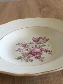 Assiettes creuses anciennes à fleurs