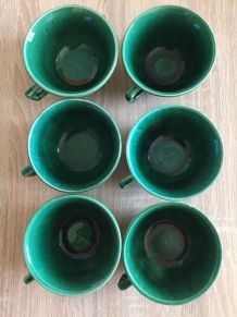 Tasses à café vertes
