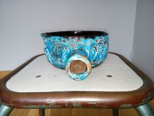 Vide-poche caquelon décor ecume de mer