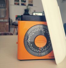 Balance vintage orange Terraillon grand plateau