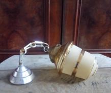 Jolie suspension en verre granité - Années 50