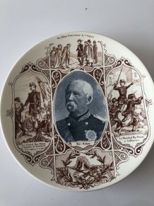 Ancienne assiette Sarreguemines Président Mac Mahon