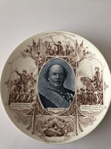 Ancienne assiette Sarreguemines Maréchal Canrobert