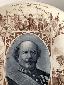 Ancienne assiette Sarreguemines Maréchal Canrobert