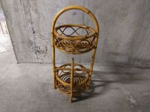 Desserte bar en rotin