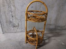 Desserte bar en rotin