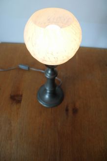 Lampe étain années 50